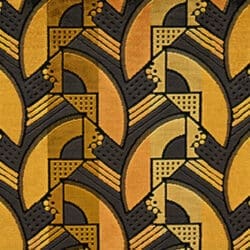 geel okeren art deco stof