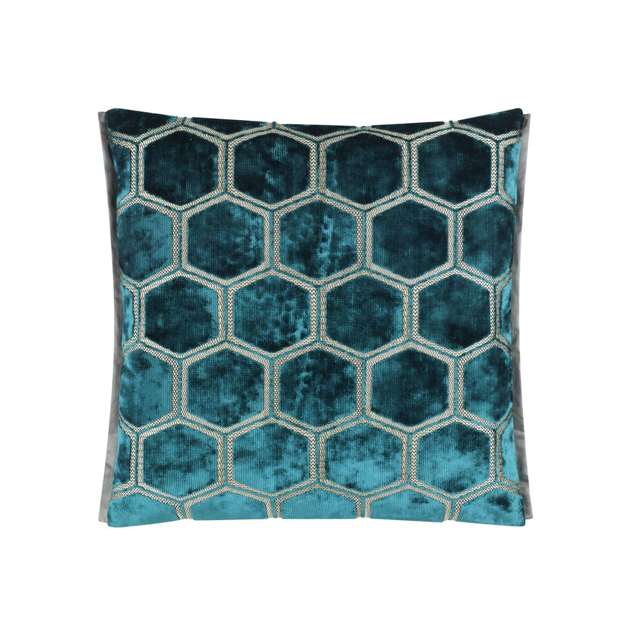 Bijzonder fluwelen kussen Manipur azure van Designers Guild