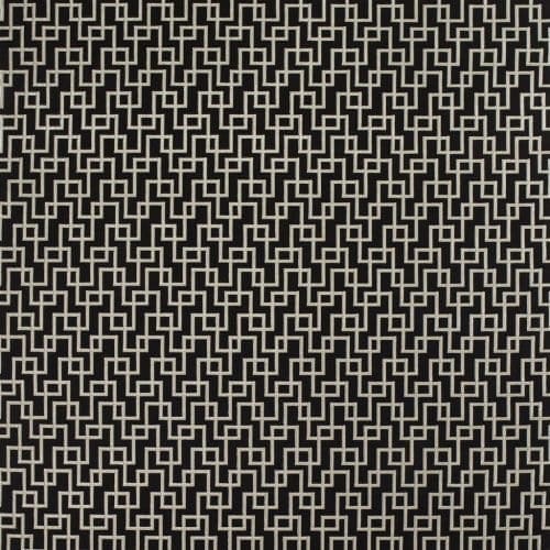 Geometrische, duurzame meubelstof Jeanneret noir van Designers Guild
