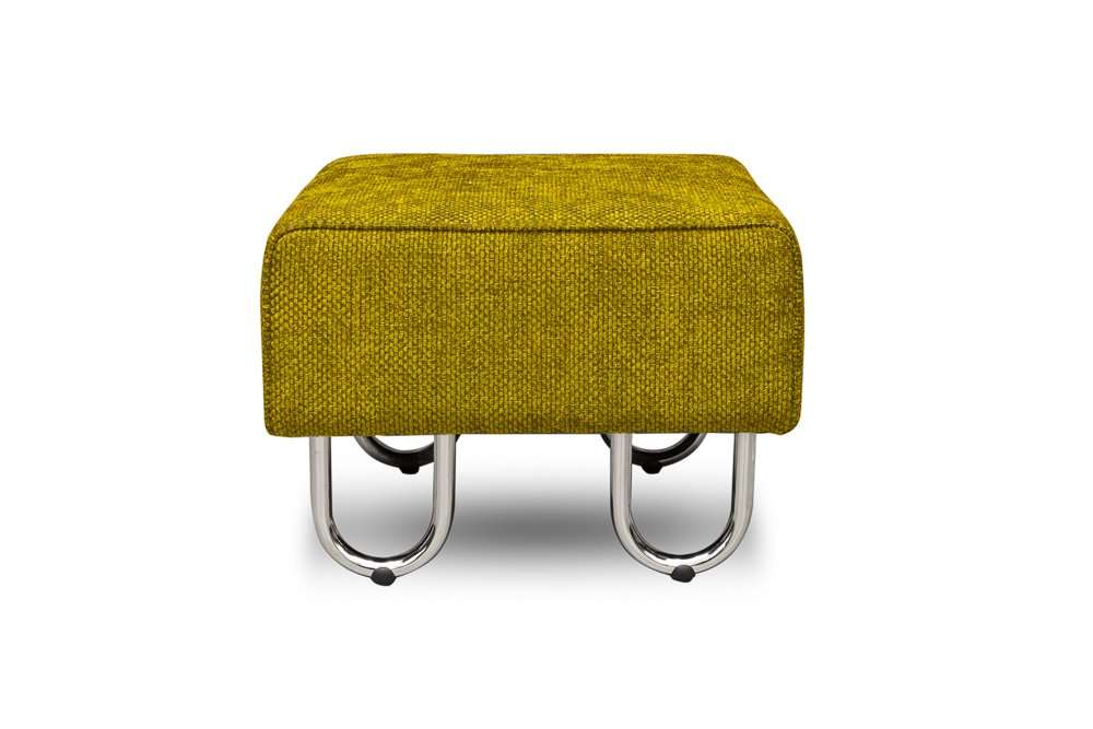de bijpassende pouf voor de chroombuis bank dyker 30