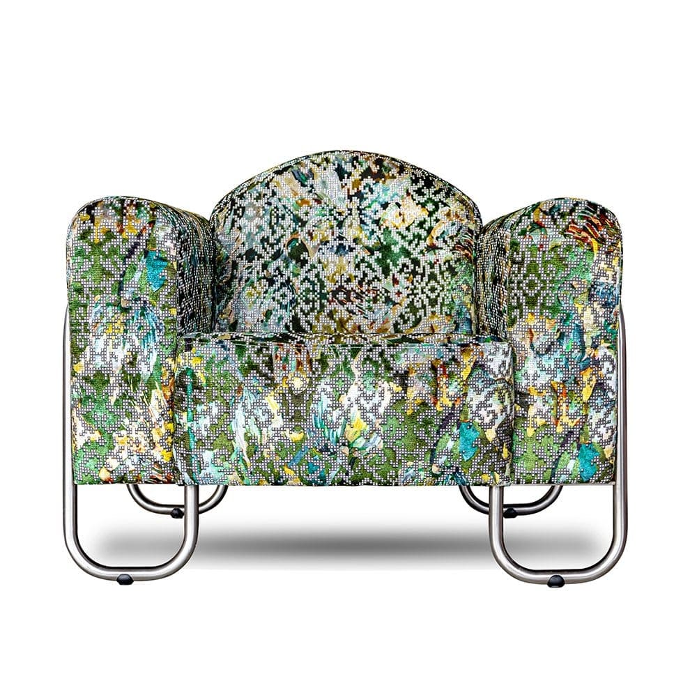 dutch design stoel met de exclusieve stof van designers guild bardiglio emerald