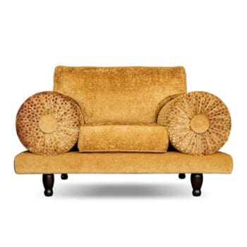 een goudkleurige Casablanca fauteuil