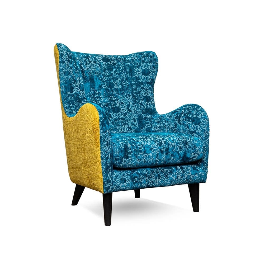 Moorfauteuil Blauw Geel