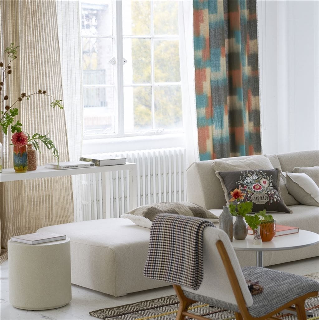 Warm interieur met kleur