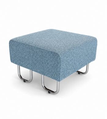 hocker pouf blauwe stof