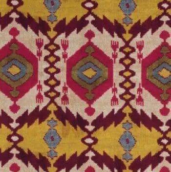 rood gele ikat stof