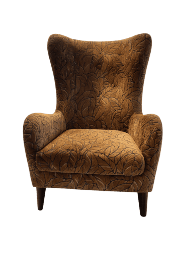 goudkleurige oorfauteuil