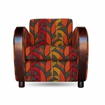 art deco stoel orient express casal franse stof
