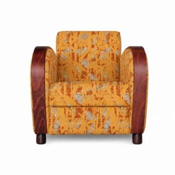 gele art deco fauteuil stof nobilis